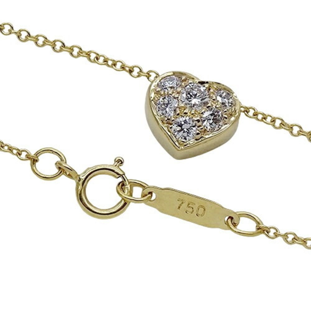 TIFFANY & CO. Pendant Necklace 750YG Diamond Heart Pavé Yellow Gold - Picture 6 of 11